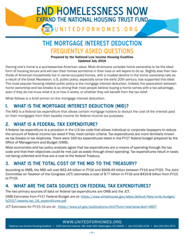 Mortgage Interest Deduction