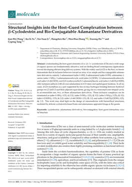 Cyclodextrin and Bio-Conjugatable Adamantane Derivatives