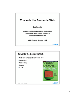 Towards the Semantic Web