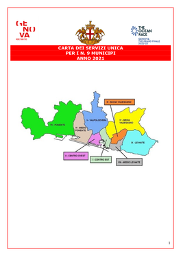 Carta Dei Servizi Unica Per I N. 9 Municipi Anno 2021