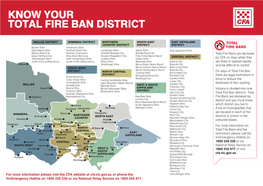 Know Your Total Fire Ban District