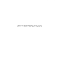 Capability-Based Computer Systems Capability-Based Computer Systems