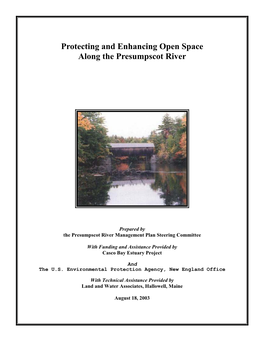 Protecting and Enhancing Open Space Along the Presumpscot River