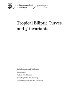 Tropical Elliptic Curves and J-Invariants