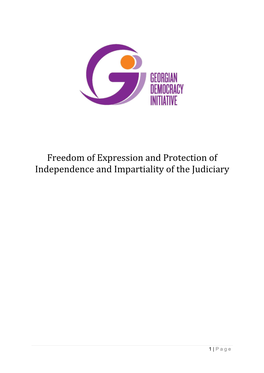 Freedom of Expression and Protection of Independence and Impartiality of the Judiciary