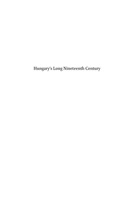 Hungary's Long Nineteenth Century