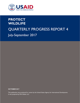 QUARTERLY PROGRESS REPORT 4 July-September 2017