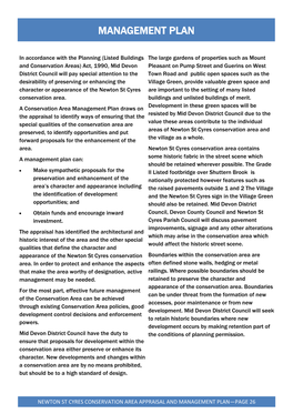 Newton St Cyres Management Plan