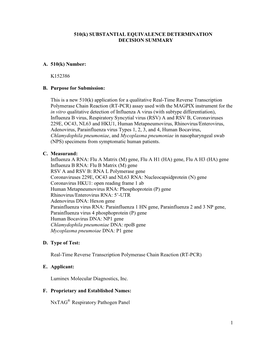 Respiratory Pathogen Panel