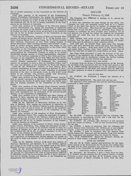 CONGRESSIONAL RECORD-SENATE FEBRUARY 15 78) Or Similar Measures ; to the Committee on the District of SENATE Columbia