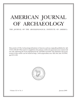 American Journal of Archaeology