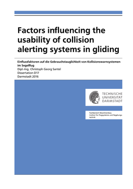 Factors Influencing the Usability of Collision Alerting Systems in Gliding