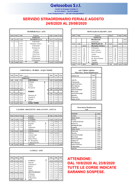 Gelosobus S.R.L. Canelli, Via Giuseppe Contratto 12 Tel