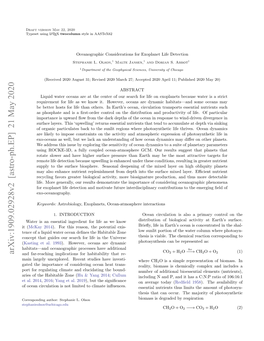 Oceanographic Considerations for Exoplanet Life Detection