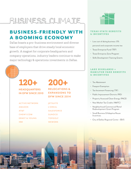 Business-Friendly with a Booming Economy