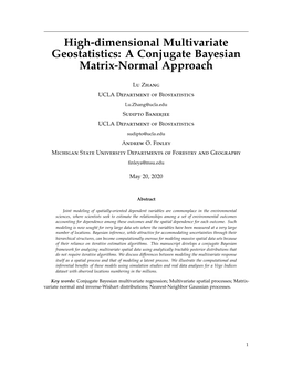 A Conjugate Bayesian Matrix-Normal Approach