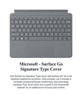 Microsoft - Surface Go Signature Type Cover