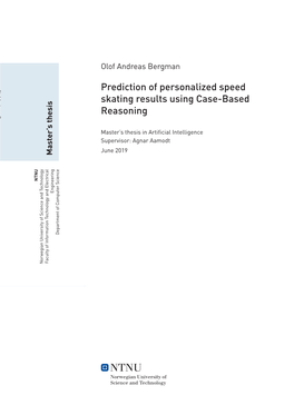 Prediction of Personalized Speed Skating Results Using Case-Based Reasoning