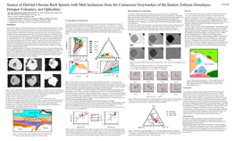 Source of Detrital Chrome-Rich Spinels with Melt Inclusions from the Cretaceous Greywackes of the Eastern Tethyan Himalayas: V22A-1216