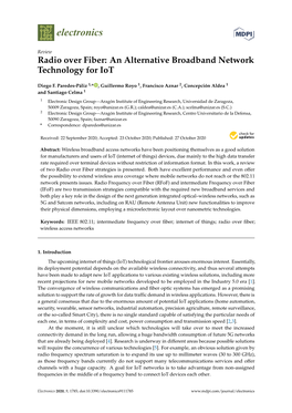 Radio Over Fiber: an Alternative Broadband Network Technology for Iot