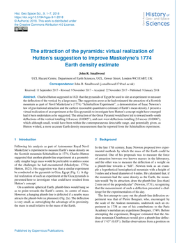 The Attraction of the Pyramids: Virtual Realization of Hutton's Suggestion To