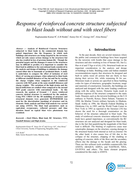 Response of Reinforced Concrete Structure Subjected to Blast Loads Without and with Steel Fibers