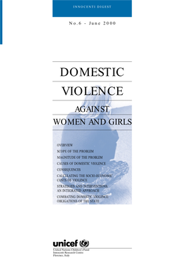 Domestic Violence Against Women and Girls