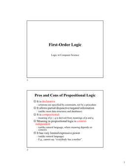 First-Order Logic