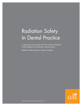Radiation Safety in Dental Practice