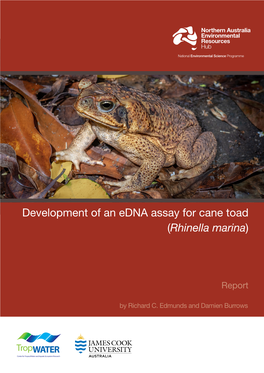 Development of an Edna Assay for Cane Toad (Rhinella Marina)