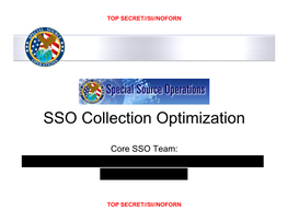 SSO Collection Optimization