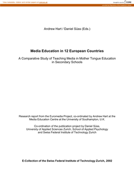Media Education in 12 European Countries