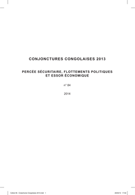 Conjonctures Congolaises 2013