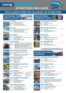 Sydney Attractions Pass Guide Pick & Choose from the Following Top Attractions