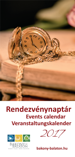 Rendezvénynaptár Events Calendar Veranstaltungskalender 2017 Bakony-Balaton.Hu Rendezvénynaptár Events Calendar Veranstaltungskalender