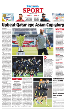 Upbeat Qatar Eye Asian Cup Glory
