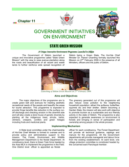 Government Initiatives on Environment