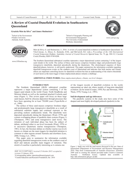 A Review of Coastal Dunefield Evolution in Southeastern Queensland