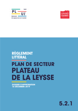 Plan De Secteur Plateau De La Leysse