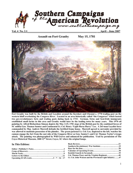 Assault on Fort Granby May 15, 1781