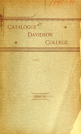 Davidson College Catalog