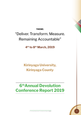 6Thannual Devolution Conference Report 2019