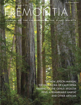 Fremontia Journal of the California Native Plant Society