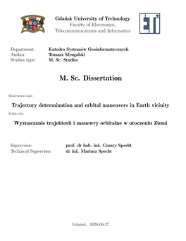 M. Sc. Dissertation