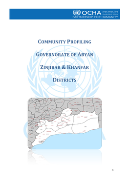 Zinjibar and Khanfar Community Profiles.Pdf