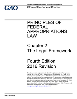 Principles of Federal Appropriations Law