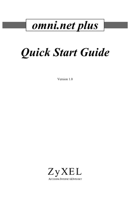 Omni.Net Plus Quick Start Guide Zyxel