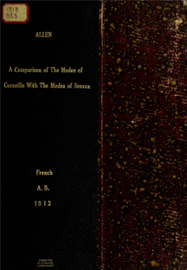 A Comparison of the Médée of Corneille with the Medea of Seneca