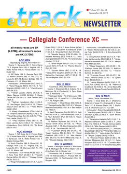 — Collegiate Conference XC —