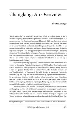 Changlang: an Overview, by Sujata Kanungo